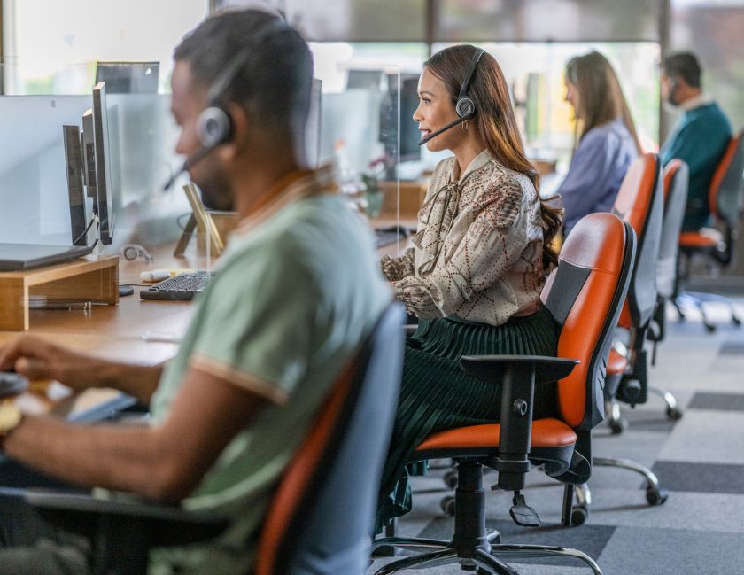 About Liquid Voice hero image of call centre team working