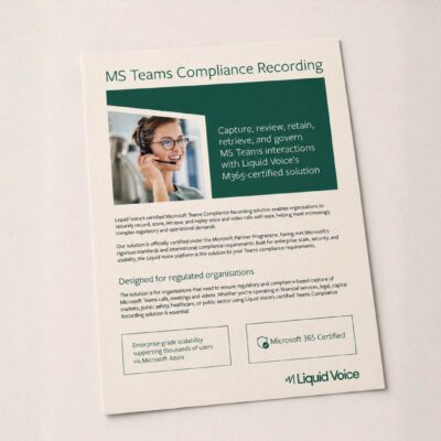 Featured image for Teams Compliance Recording Datasheet